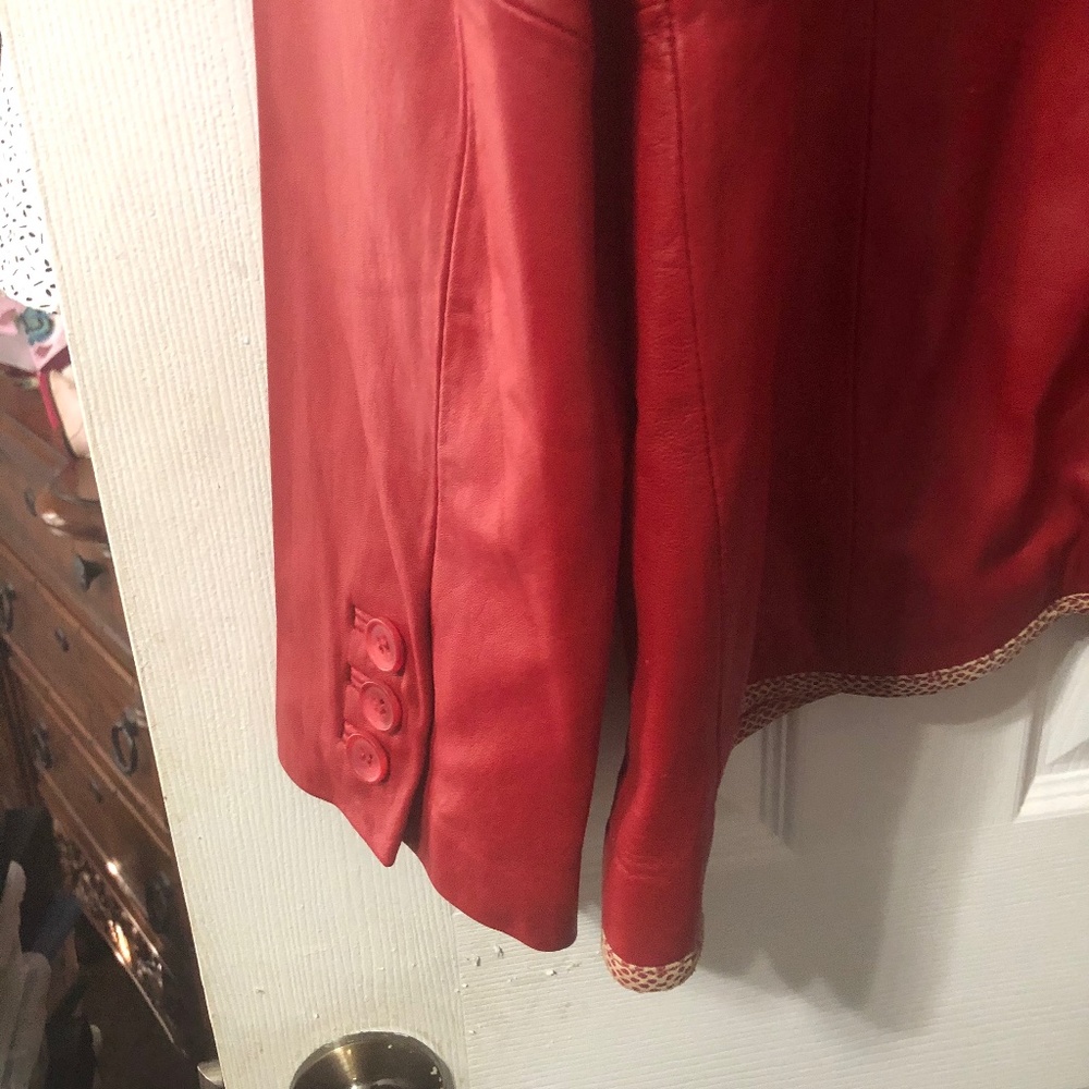 Red Leather Jacket - Picture 6 of 8